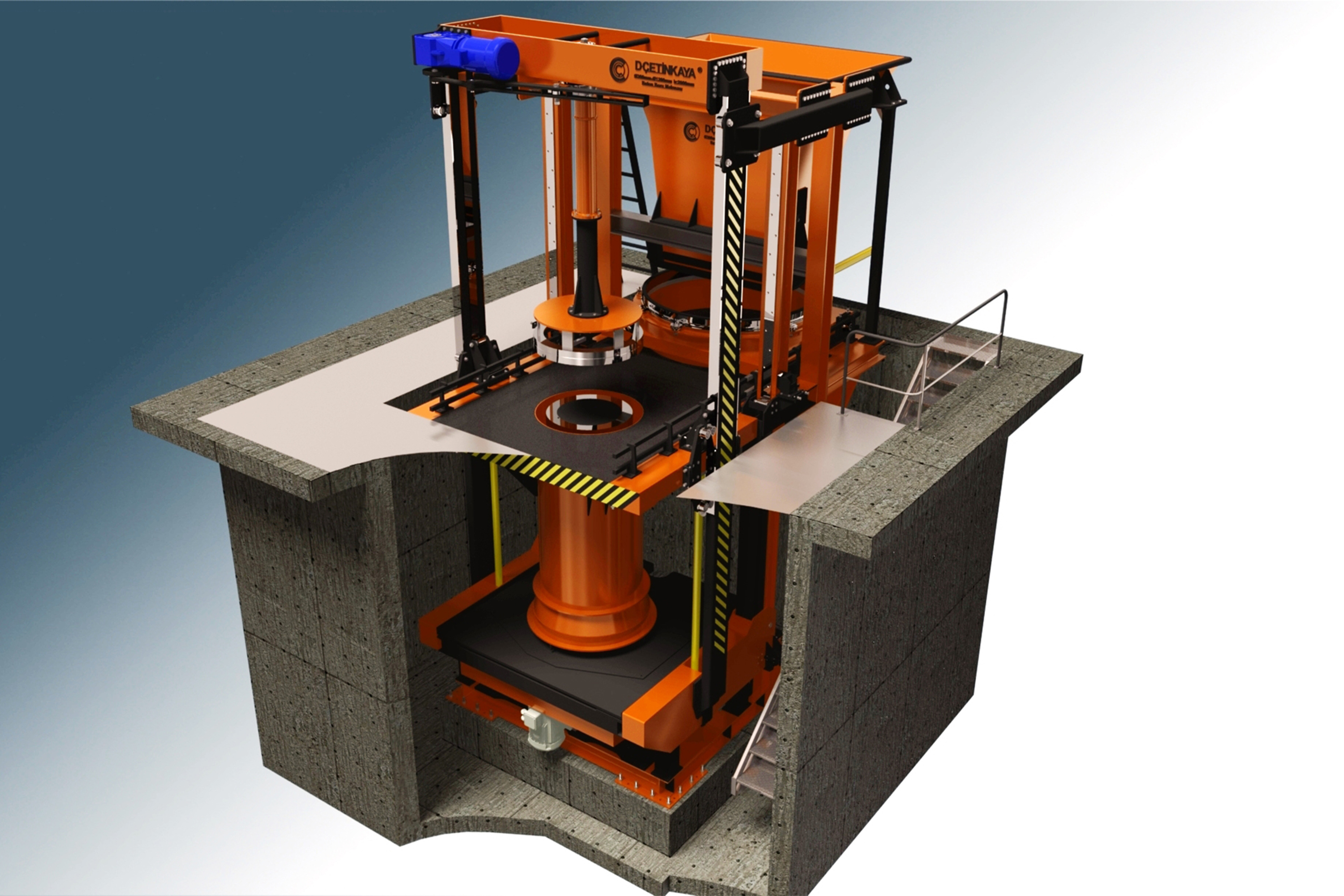 620 mm - 1500 mm Menhol Baca Bilezik ve Konik Makinası